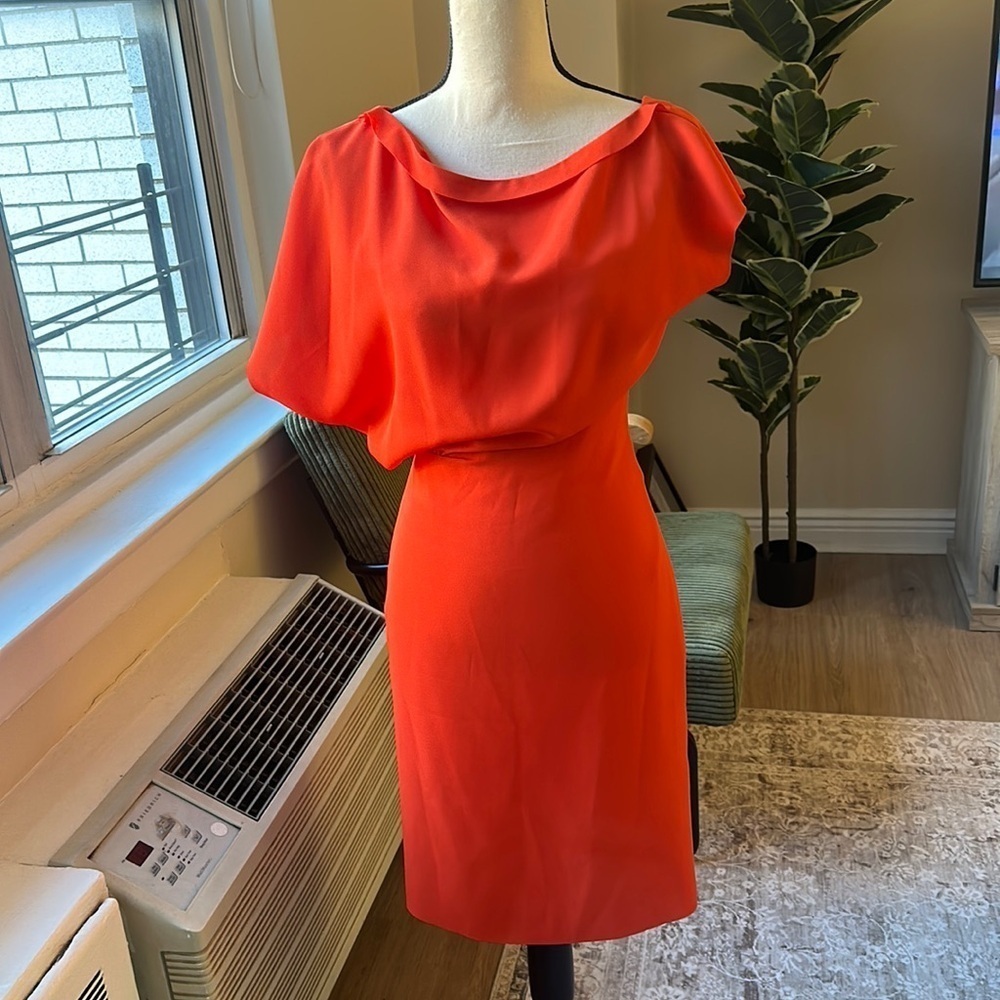Reiss Asymmetric Flow Sleeve Dress Size 2
